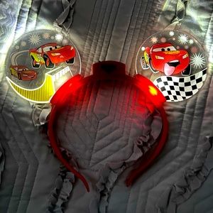 Disney Pixar Cars Lightning McQueen Light Up Mickey Ears Headband Kachow